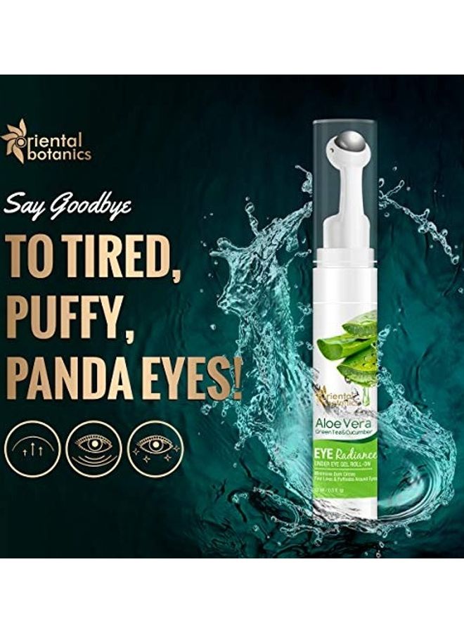 Aloe Vera Green Tea And Cucumber Eye Radiance Under Eye Gel Roll on Clear 3.937X3.937X3.937inch