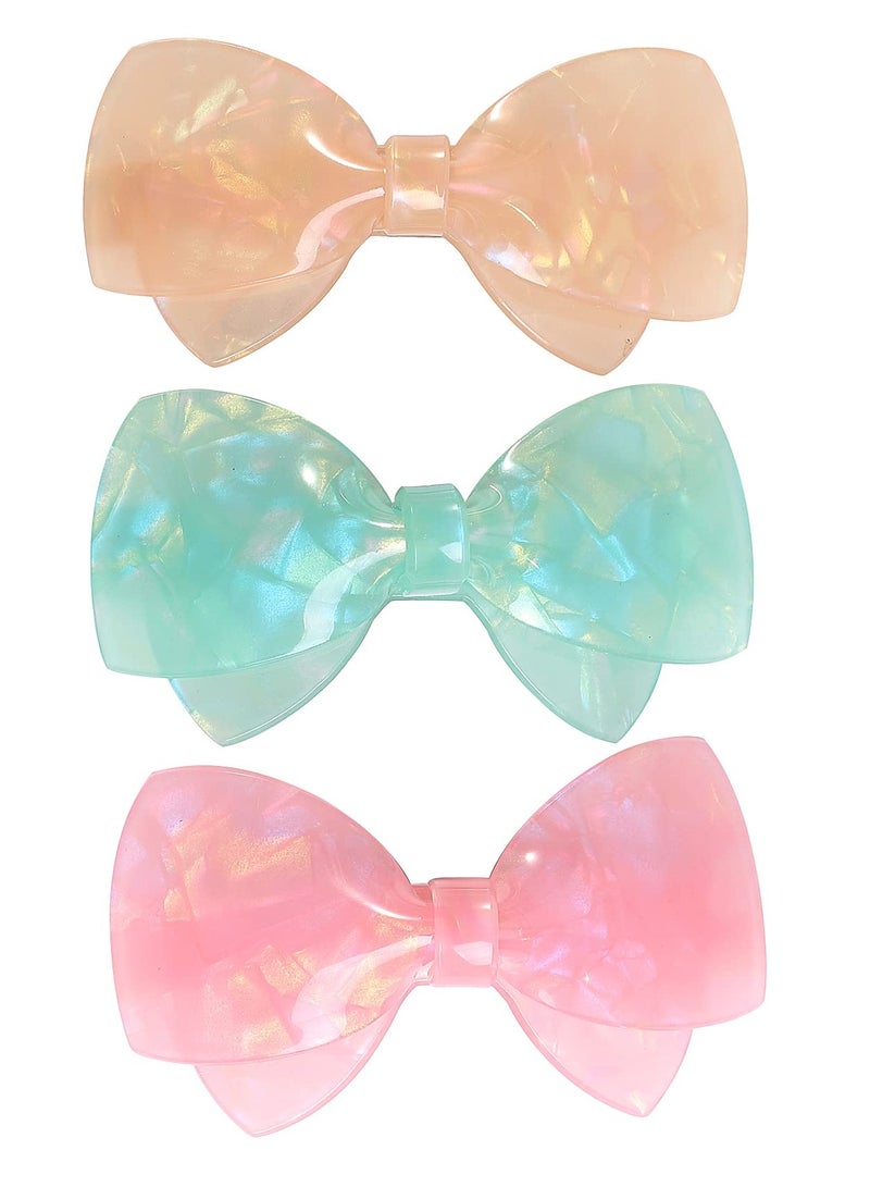 Bows Hair Clips Butterfly Barrettes Acrylic Resin Hairpins for Girls Fine Medium Thick Ladies hair Accessories