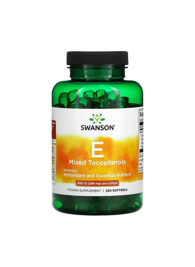 Vitamin E Mixed Tocopherols, 400 IU (268 mg), 250 Softgels