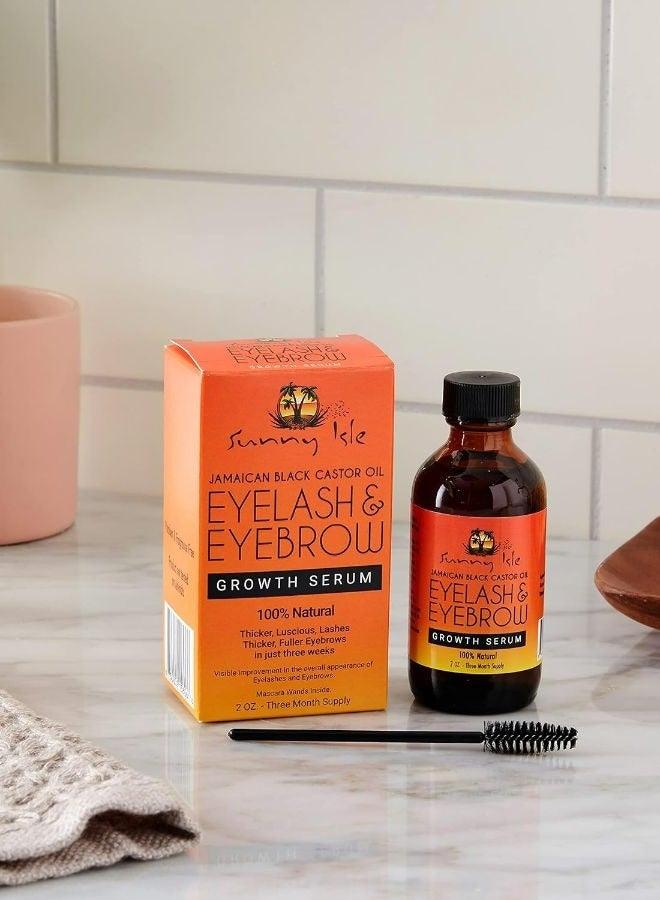 Jamaican Black Castor Oil Eyelash & Eyebrow Growth Serum, Orange