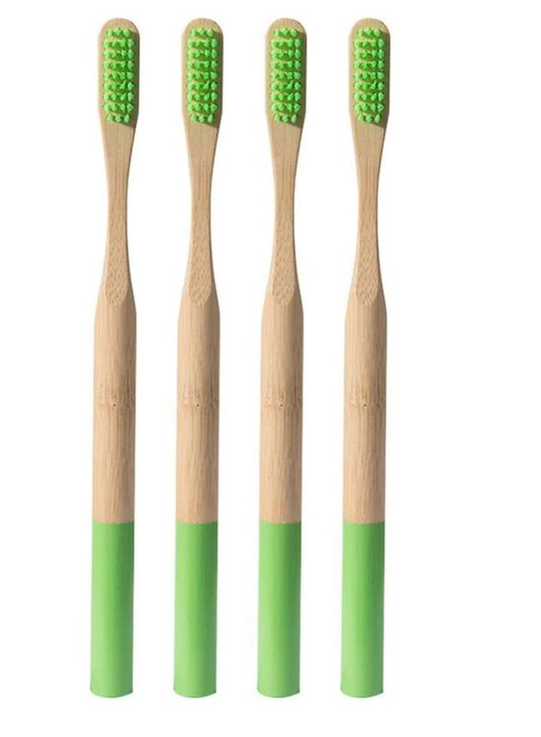 10pcs Bamboo Toothbrushes Set Natural Wood with 2pcs Toothbrush Holder Stand Soft Biodegradable Brushes for Home