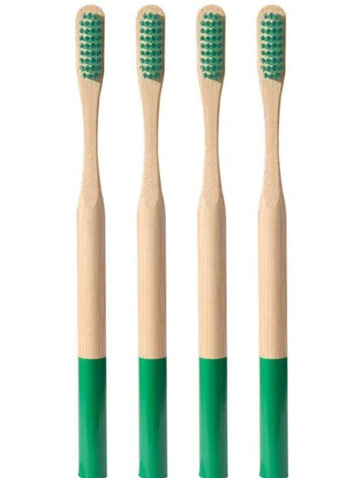 10pcs Bamboo Toothbrushes Set Natural Wood with 2pcs Toothbrush Holder Stand Soft Biodegradable Brushes for Home