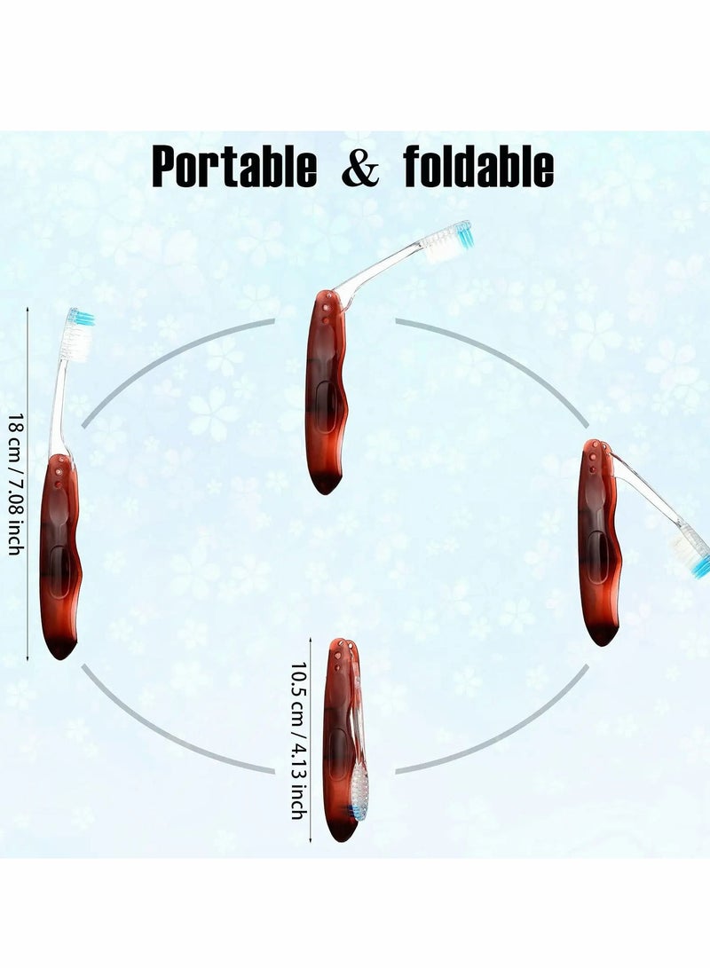 Travel Toothbrushes Folding Toothbrush Foldable Fold Potable Size Soft for Camping School, Home, Business Trip (12 Pieces)