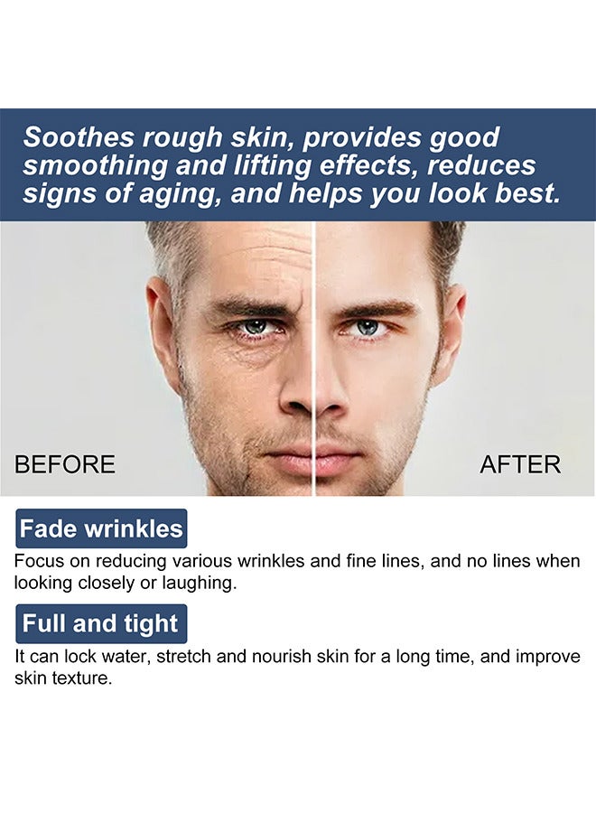 Men's Face Cream, 6 In 1 Mens Face Moisturizer For Under Eye Bags, Moisturizing Face Cream For Men, Nourishing Skin And Wrinkles Face Cream For Dark Spots, Fine Lines, Crows Feet Eye 50ML