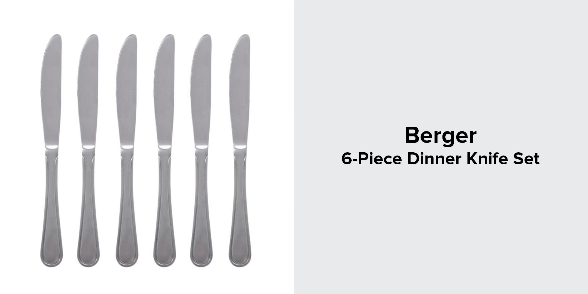 6-Piece Dinner Knife Set Silver