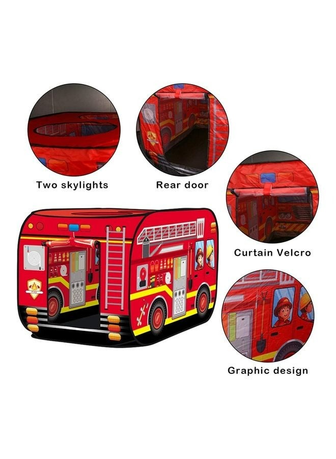 Fire Engine Bus Shaped Foldable Play Tent