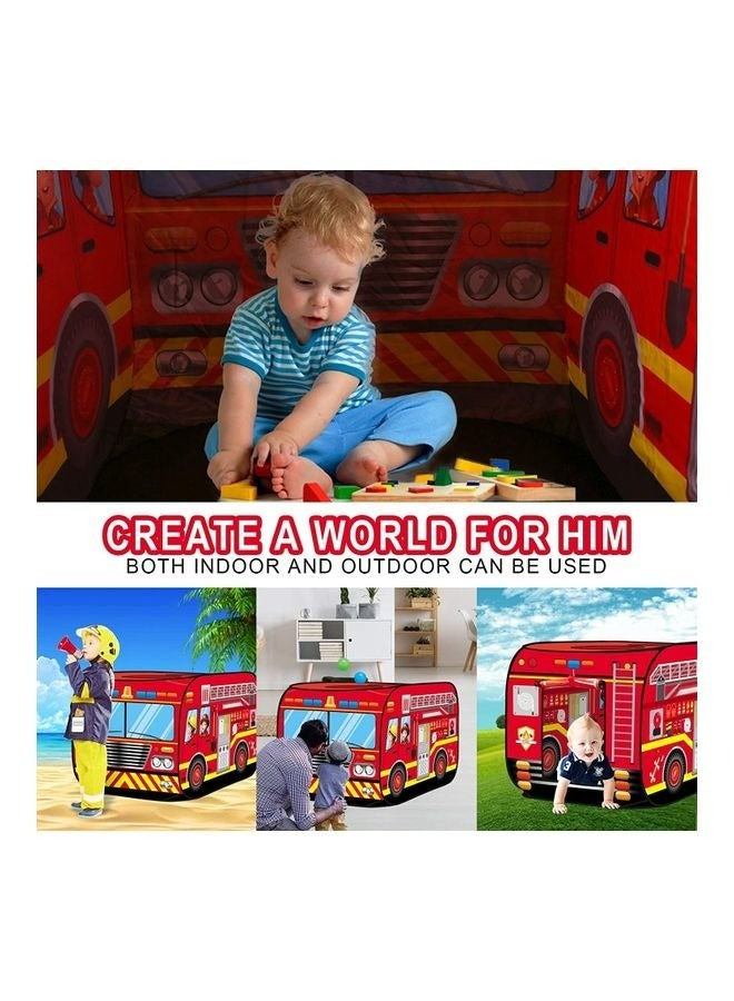 Fire Engine Bus Shaped Foldable Play Tent