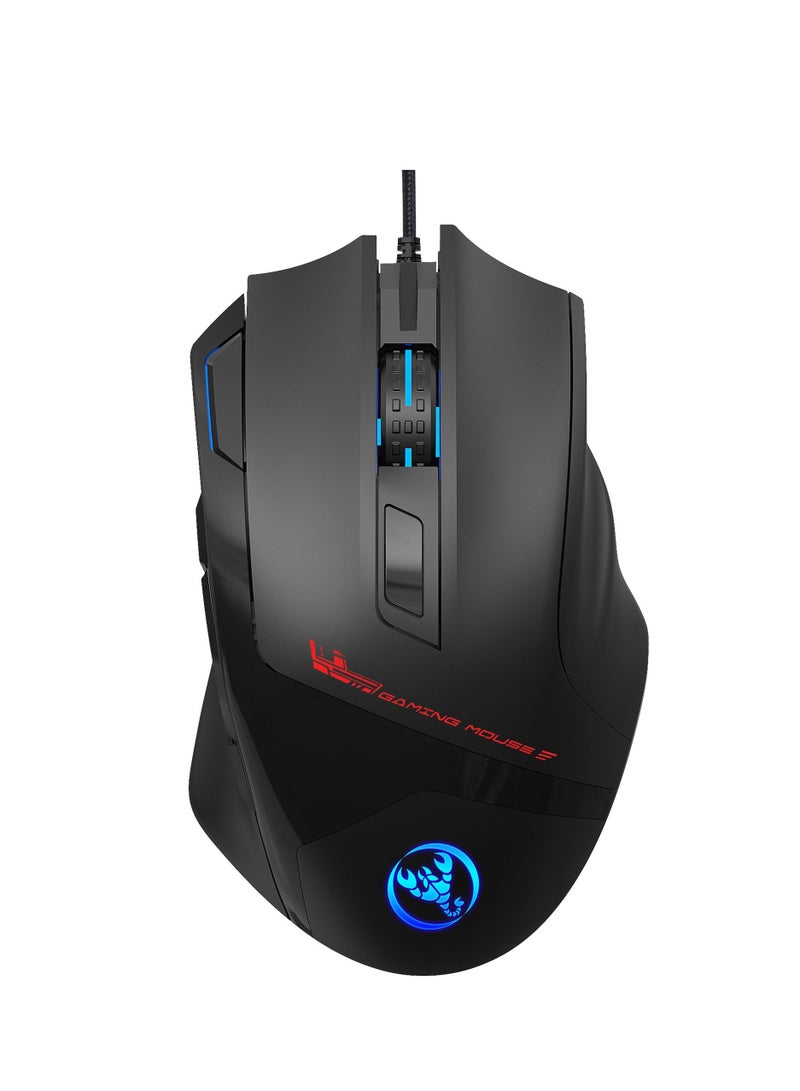 S600 Wired Mouse 9 Button 7200 DPI RGB Backlit Gaming Mice For PC and Computer Gamer