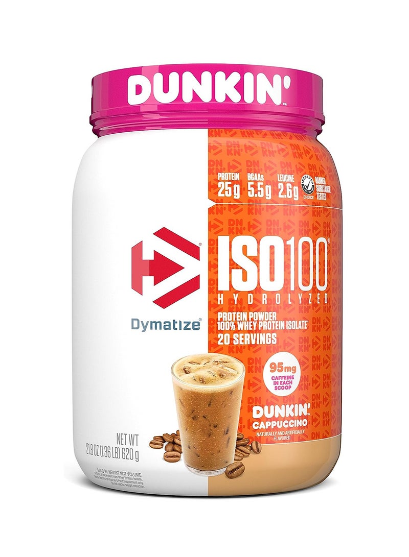 Dy ISO 100 1.3lb Dunkin Cappuccino 20 serving