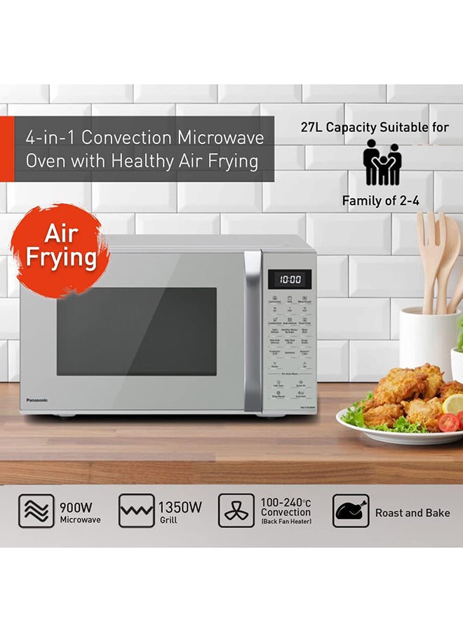 4-In-1 Convection Microwave Oven, With Healthy Air Fryer Menus 27 L 900 W NN-CT65MM Silver