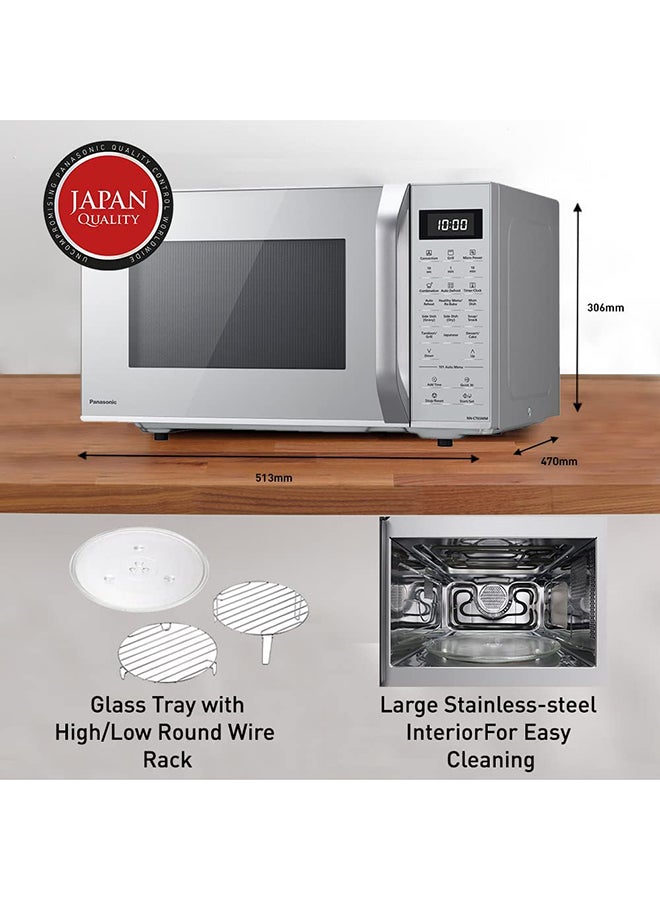 4-In-1 Convection Microwave Oven, With Healthy Air Fryer Menus 27 L 900 W NN-CT65MM Silver