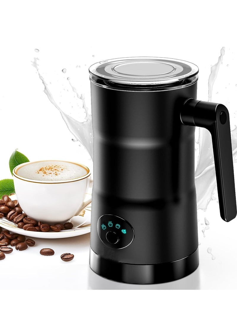 4 in 1 Milk Frother Electric 11.8oz/350ml Hot/Cold Foam Maker Intelligent Temperature Control Milk Warmer for Coffee, Latte, Hot Chocolate