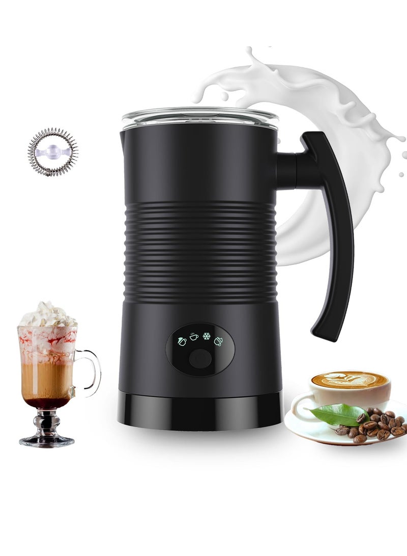 Electric Milk Frother, 4-in-1 Automatic Coffee Frother, 350ml Hot & Cold Milk Foamer, Maker Hot Chocolate Milk, 400W Auto Shut-Off for Coffee Latte Cappuccino Heating Milk -Silent Operation