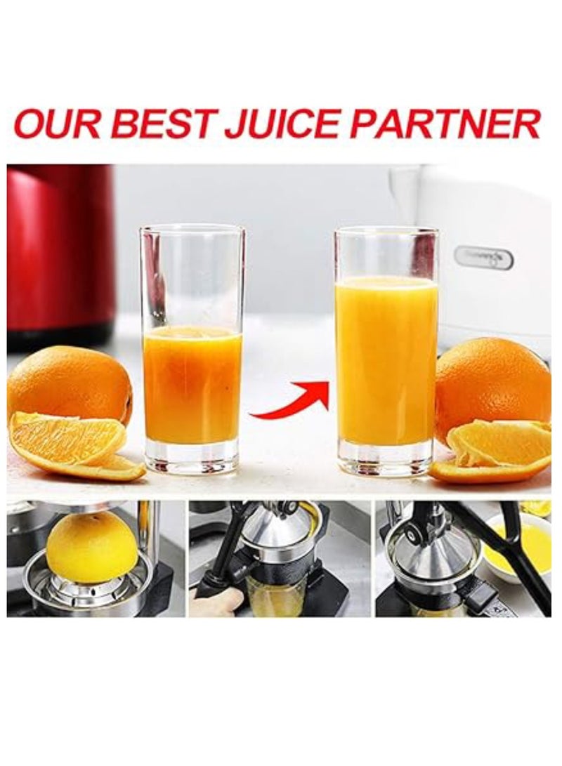 Commercial Citrus Juicer Manual Fruit Juicer and Orange Squeezer - Metal Hand Press Juice, Heavy Duty Orange Juicer Lemon Lime Squeezer Pomegranate - Premium Quality with Bonus Skimmer Spoon