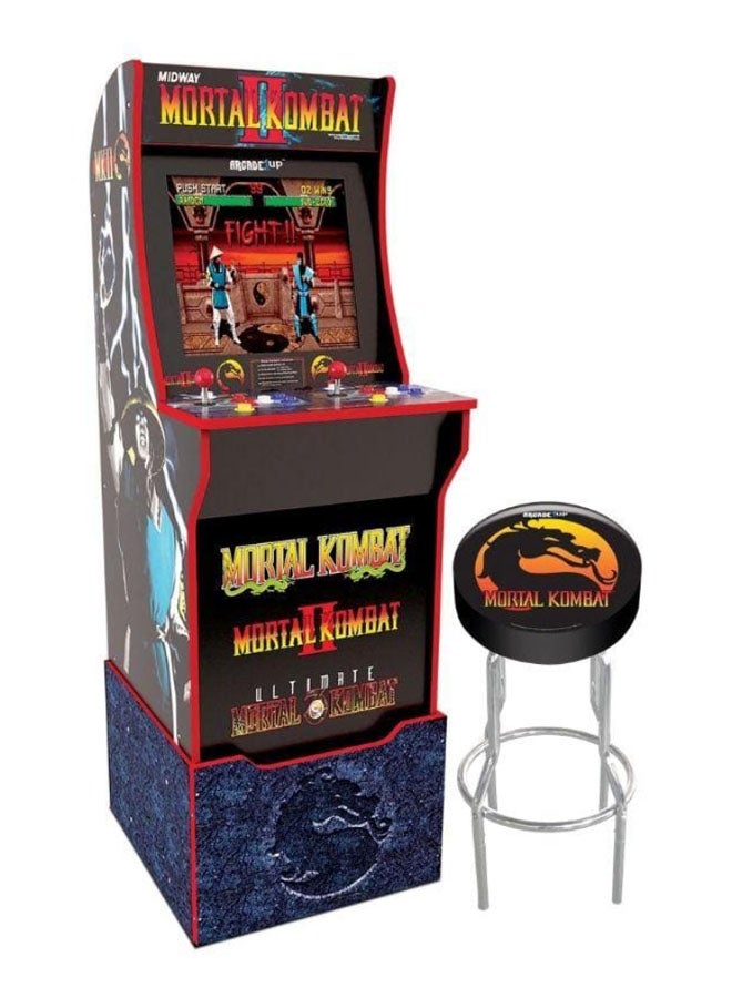 Mortal Kombat Cabinet Electronic Game With Stool