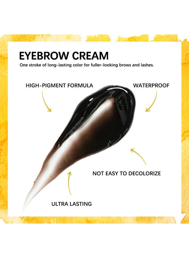 Eyelash And Brow Tint Color Kit, Instant Eyebrow Brown Hair Color Kit Voluminous Coloring For Lash And Brow Perfect Partner For Lash Perm Lift Lamination Treatment, Quick Results (Chestnut Brown)