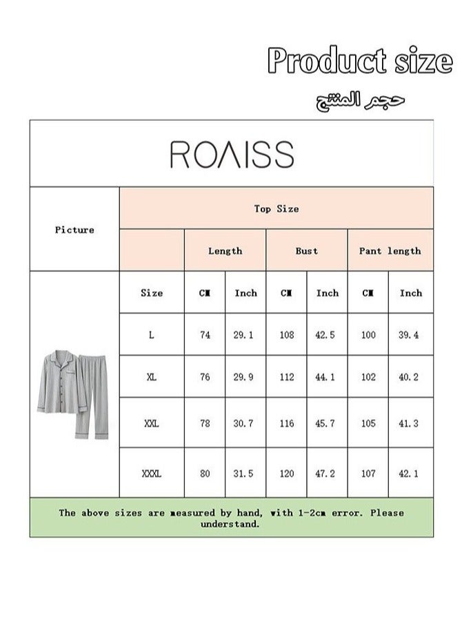 2-Piece Set Of Unisex Pajamas Pure Cotton Long Sleeved Pants For Couples' Home Wear Fashion Casual Family Set