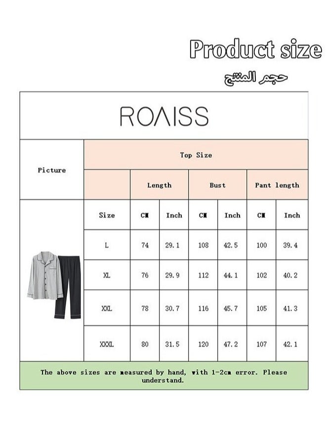 2-Piece Set Of Unisex Pajamas Pure Cotton Long Sleeved Pants For Couples' Home Wear Fashion Casual Family Set