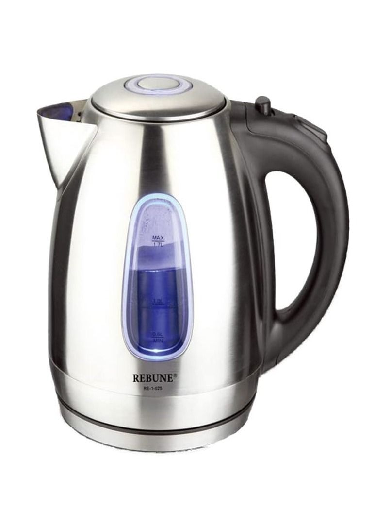 Electric Kettle Stainless Steel Fast, 1.7 Litre, 2200W Silver