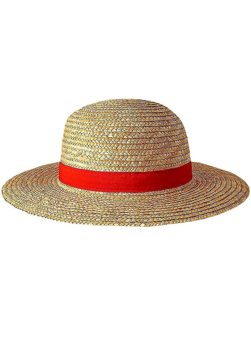 Luffy Straw Hat Multifunctional Anime Cartoon Character Sunscreen Straw Hat Cosplay Sun Hat For Adults