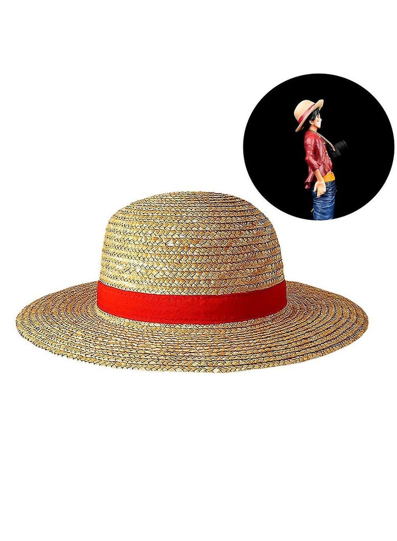 Luffy Straw Hat Multifunctional Anime Cartoon Character Sunscreen Straw Hat Cosplay Sun Hat For Adults