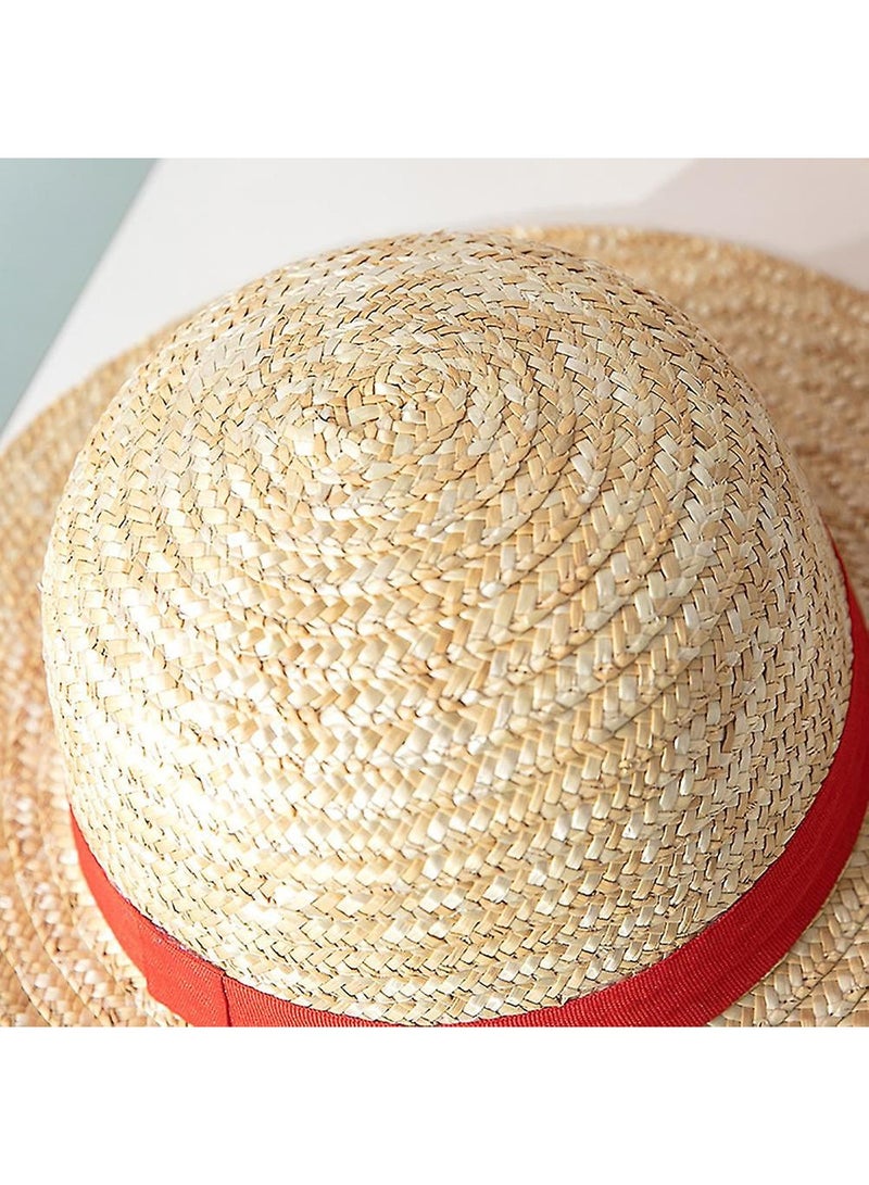 Luffy Straw Hat Multifunctional Anime Cartoon Character Sunscreen Straw Hat Cosplay Sun Hat For Adults