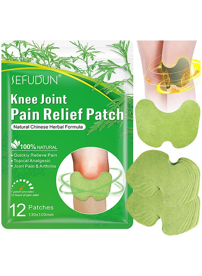 Natural Knee Joint Pain Relief Patches, 12PCS Knee Patches, Relief Patch For Knee, Warming Herbal Patches For Knee Patch Long Lasting For Knee, Shoulder, Neck