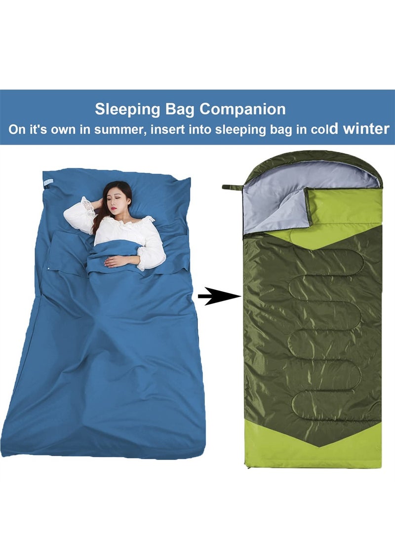 Sleeping Bag Liner, Portable Camping Travel Home Bed Sheet Comfortable Lightweight Breathable Hotel Compact Sacks