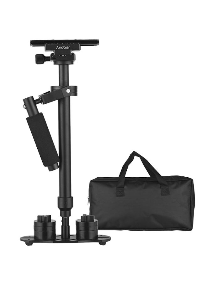 Quick Release Plate Adjustable Handheld Camera Gimbal Stabilizer With Carry Bag Black