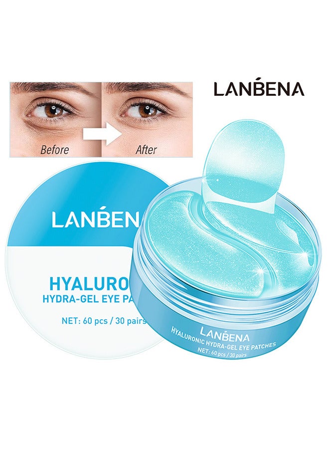 Hyaluronic Hydra-Gel Eye Patches, Hydrogel Under Eye Masks For Dark Circles, Anti Wrinkle Treatment, Under Eye Gel Pads, Eye Mask For Puffy Eyes, Skincare, Hydrating 30 pairs