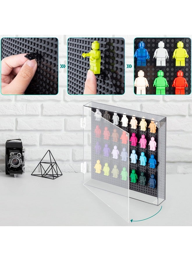 Acrylic Wall Mount Minifigure Display Case Showcase And Protect Your Building Block Mini Figures Collection (Without Mini Figures)