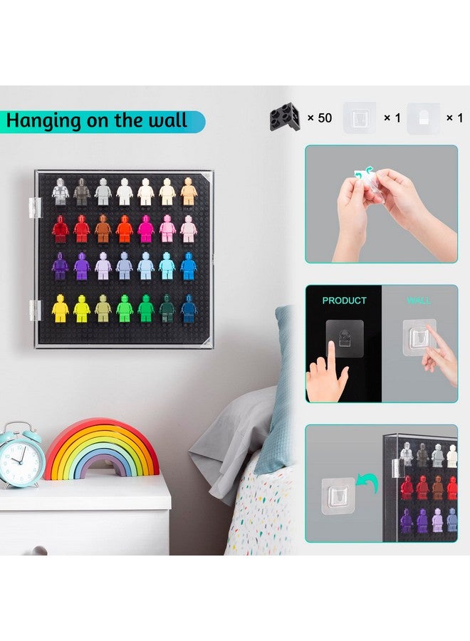 Acrylic Wall Mount Minifigure Display Case Showcase And Protect Your Building Block Mini Figures Collection (Without Mini Figures)