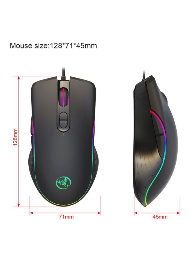 A867 Wired Optical Gaming Mouse Black
