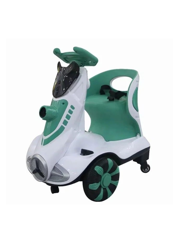 Pikkaboo Toddler Four-wheel Light and Bubbles Electric Scooter-Green