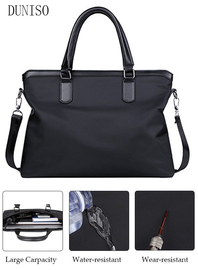 15 Inch Laptop Bag with Multi Compartment Lightweight Laptop Hand Bag Crossbody Bag Travel Business Briefcase Water-Resistant Dust-proof Shoulder Messenger Bag for Men Work Office