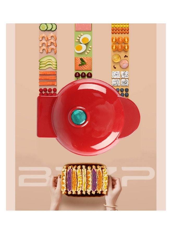 Multipurpose Waffle/Home Bread/Pizza/Mini Baking Cake/Sandwich Maker 420.0 W Breakfast machine Red/Black