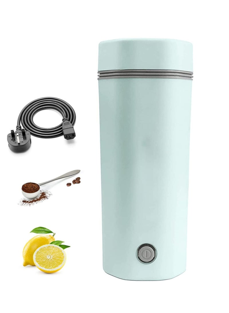 Portable Electric Kettle, Small 350ml Small Electric Kettle, Mini Thermos with Auto Shut-Off for Milk, Coffee, Tea (Green)