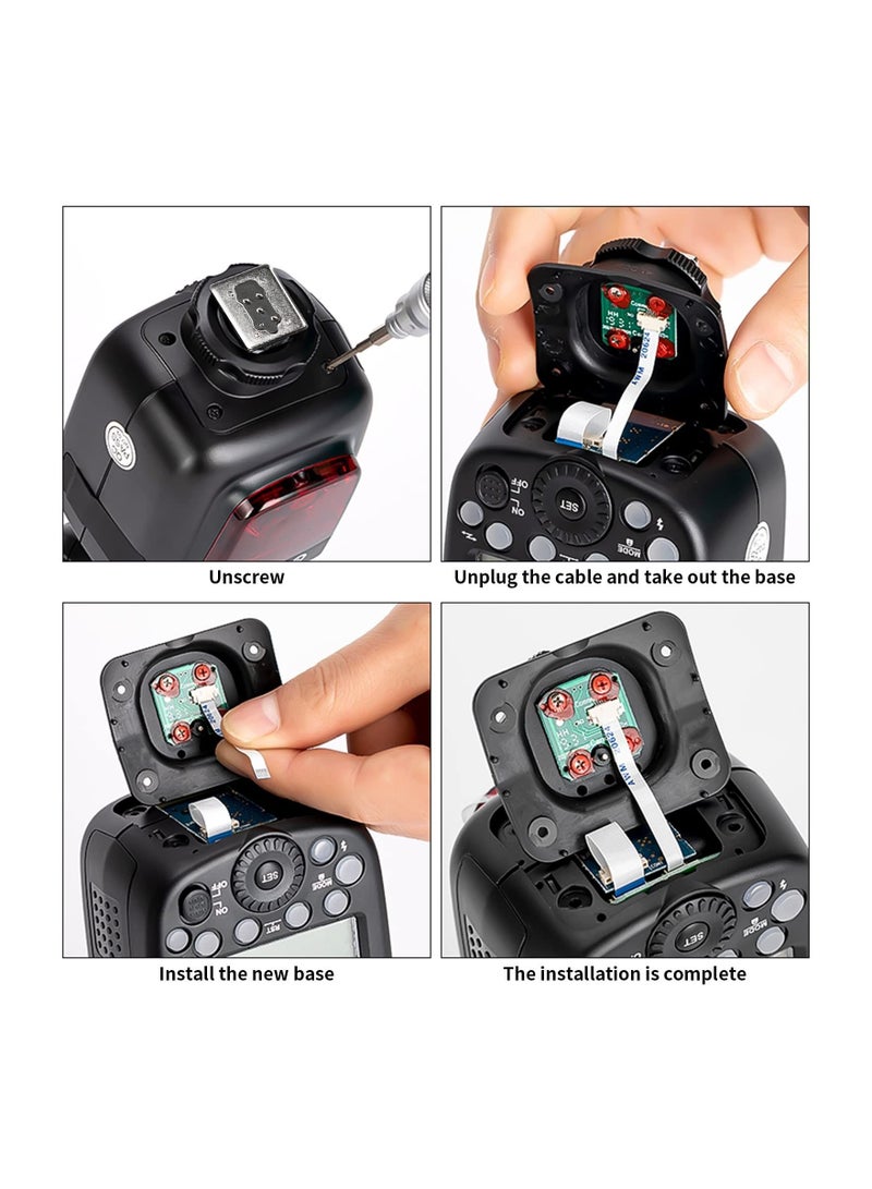 KASTWAVE Hot Shoe Replacement for Godox V1-N Speedlite Flash, Flash Repair Parts Accessories