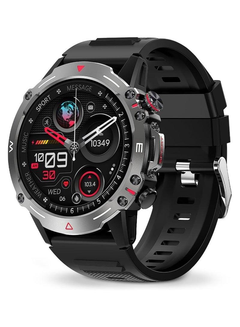 Smart watch 1.43-inch AMOLED Display - with Bluetooth Calling - Activity tracker - Waterproof Smartwatch for Men Compatible with Android & IOS Device - HK87 Smart Watch