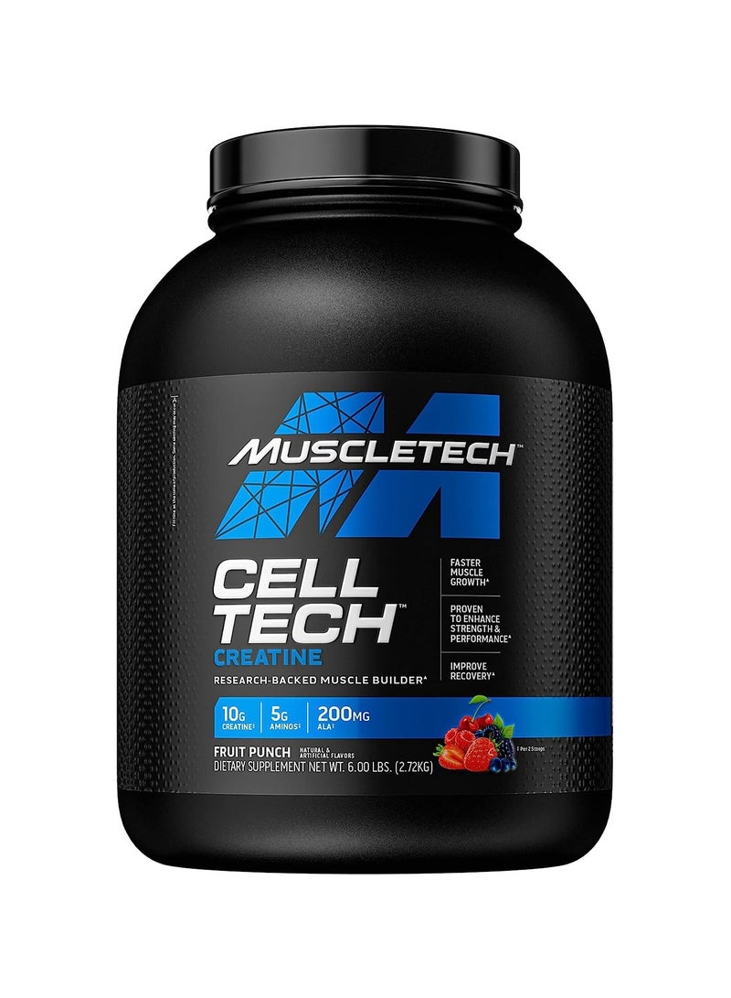 CellTech Creatine, Research Backed Muscle Builder, Fruit Punch 6 Lbs.