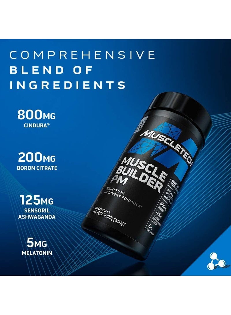 Muscle Builder PM Night Time Recovery Formula, 90 Capsules