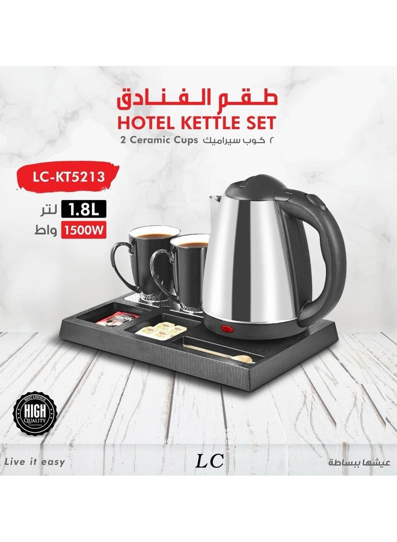 Electric Kettle 1.8 Ltr With 2 Ceramic Cups 1500W