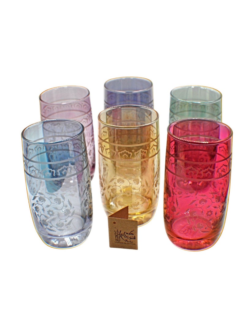 Tumblers Glass Cups for Water Juice 6 Pieces
