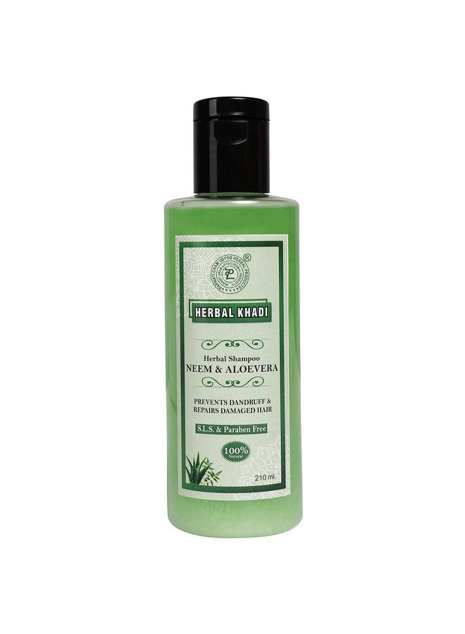 Neem Aloevera Natural Shampoo (No Sulphate & Paraben) Anti Dandruff/Anti Fungual Scalp Healer Hair Fall Control 210 Ml (Pack Of 2) Men & Women