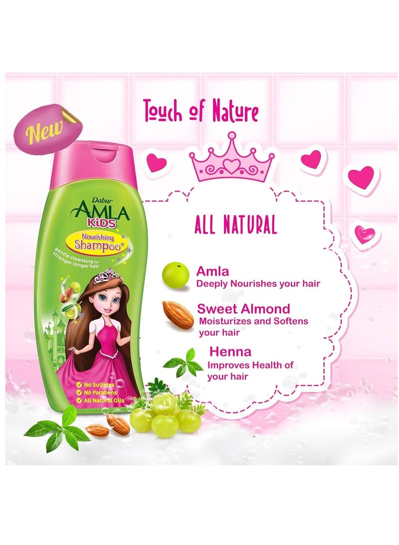 Dabur Amla Kids Nourishing Shampoo | Gentle Cleansing for Strong & Long Hair | No Sulfates & No Parabens - 500ml