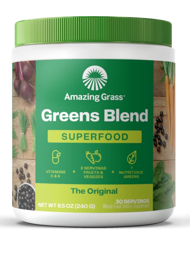 Amazing Grass Greens Blend Superfood Powder, Original, 240 g