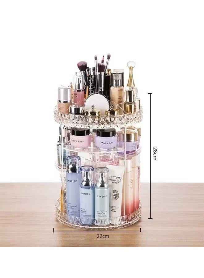 360 Rotating Cosmetic Storage Box Makeup Organizer Rack