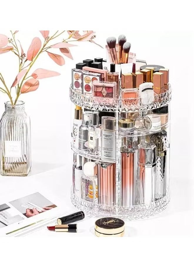 360 Rotating Cosmetic Storage Box Makeup Organizer Rack