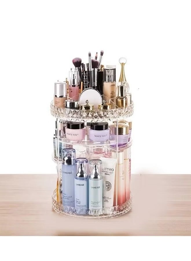360 Rotating Cosmetic Storage Box Makeup Organizer Rack