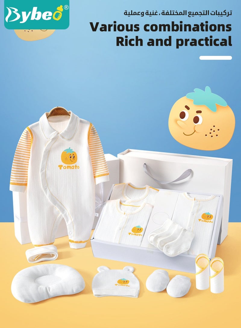 21PCS Newborn Baby Gift Set, Newborn Layette Gift Set for Boys and Girls, Babies Essential Clothes Accessories with Baby Blanket, 100% Premium Cotton,  for Spring Summer Autumn Winter Four Seasons